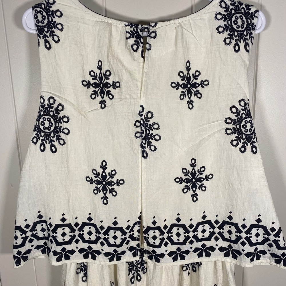 Umgee Cream Crepe Twofer Midi Dress Women's L Resort Travel Vacation Sundress - Picture 8 of 12